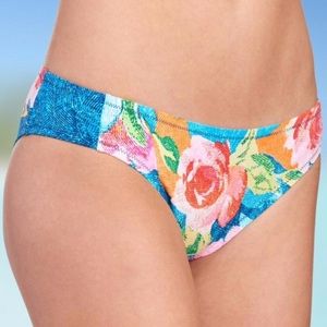 New Vera Bradley Super Bloom Bikini Bottom 16 18